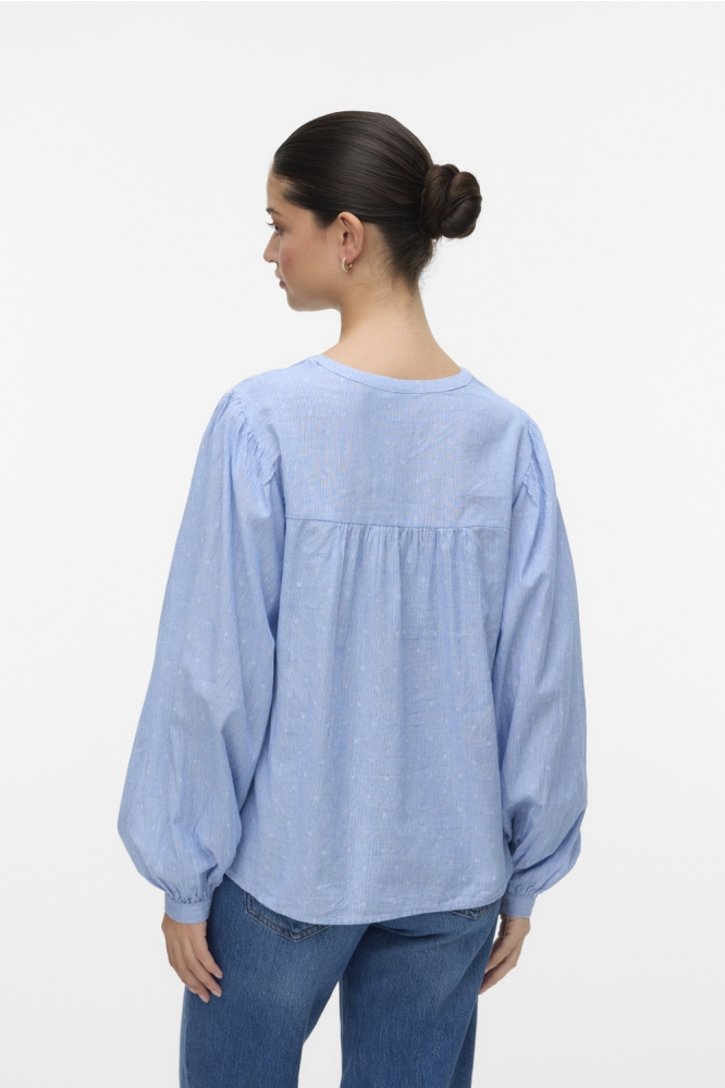 VMNIKA LS TOP WVN GA NOOS 10329166 CASHMERE BLUE